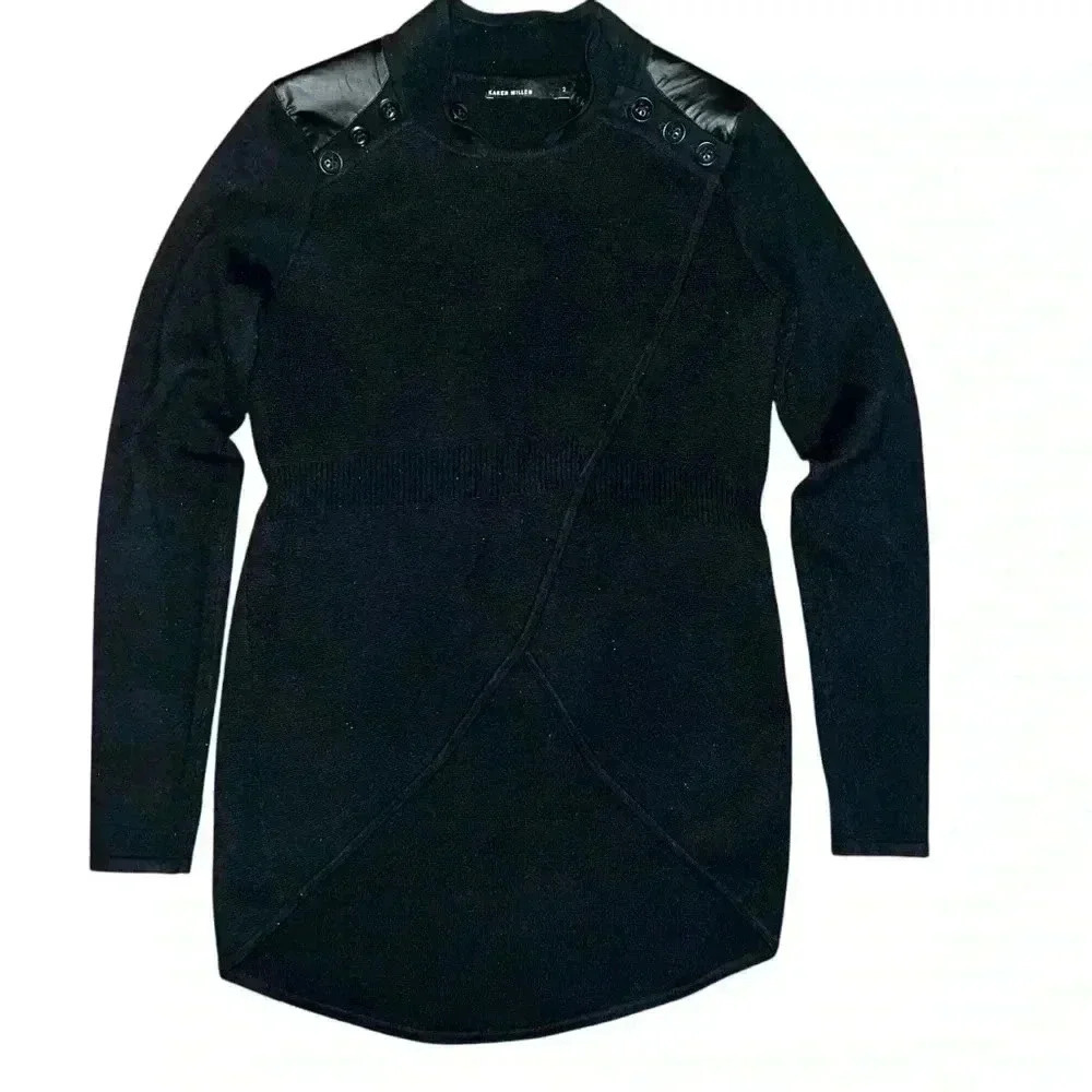 Karen Millen black wrap sweater size 2